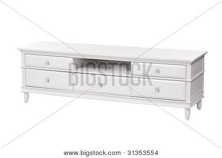 Fantastic Trendy Large White TV Stands Inside White Wooden Tv Stand Chest Of Drawers Stock Photo Stock (Photo 31084 of 35622)