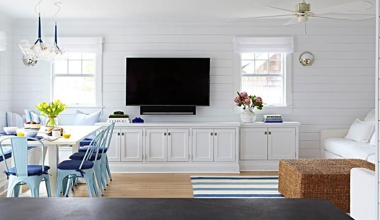 Fantastic Trendy Long White TV Cabinets Inside Tv Stands Amusing Beachy Tv Stand 2017 Ideas Rattan Tv Stand (Photo 25 of 50)
