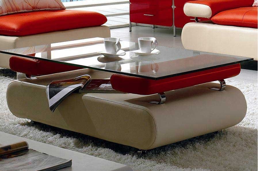 Fantastic Trendy Red Coffee Table For Red Whtie Italian Leather Sofa Sectional 25 Sectionals (Photo 24452 of 35622)