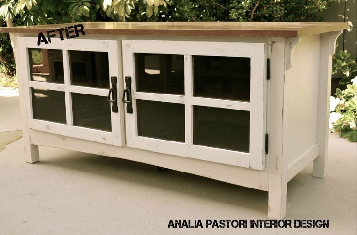 Fantastic Unique White Wood TV Stands Regarding Distressed Antique White Tv Stand Analia Pastori Interior (Photo 50 of 50)