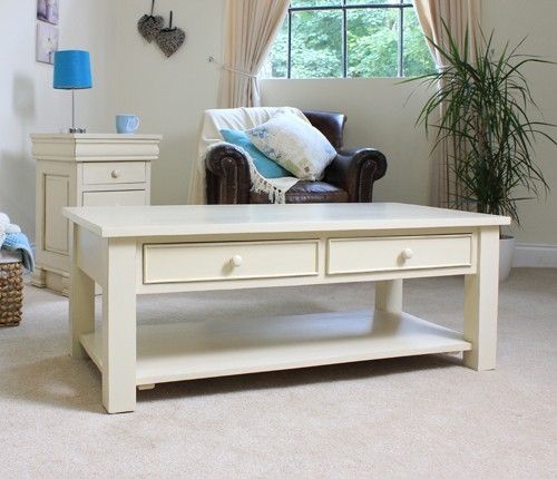 Fantastic Well Known Cream Coffee Tables With Drawers Pertaining To Modern Cream Coffee Table Modern Painted Living Room Furniture (Photo 27369 of 35622)