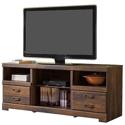 Fantastic Well Known Dark Wood TV Stands Within Rustic Wood Tv Stand Dark Oak Entertainment Center Media Storage (Photo 22376 of 35622)