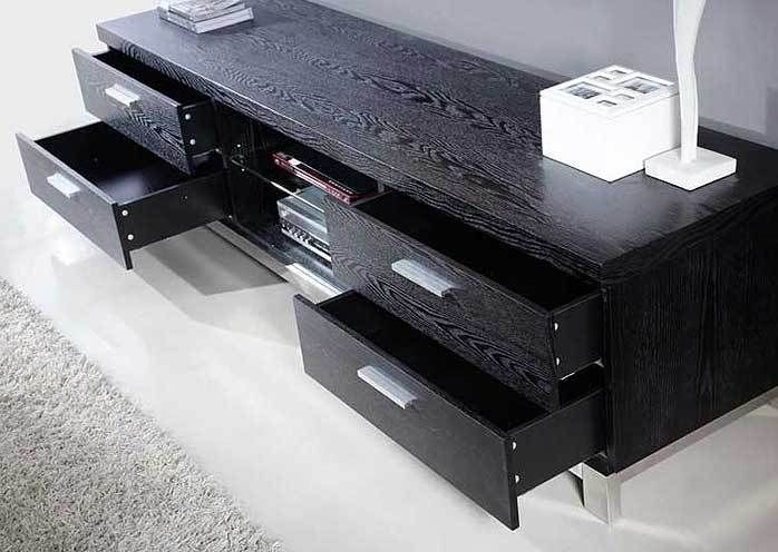 Fantastic Wellknown Modern Black TV Stands With Regard To Black Modern Tv Stand Home Design Ideas (View 44 of 50)