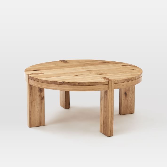 Fantastic Well Known Round Oak Coffee Tables In Boerum Round Coffee Table Solid Oak West Elm (Photo 24956 of 35622)