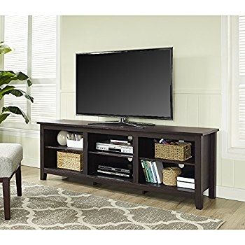 Fantastic Wellliked Cheap Tall TV Stands For Flat Screens With Amazon We Furniture 58 Wood Tv Stand Storage Console (Photo 20000 of 35622)