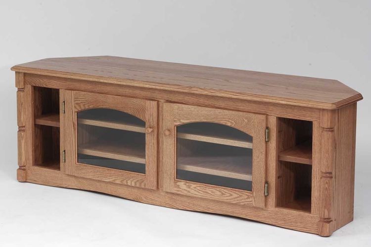 Fantastic Wellliked Large Corner TV Cabinets Regarding Custom Solid Wood Tv Stand Country Oak Plasma Lcd Corner Oak (Photo 46 of 50)
