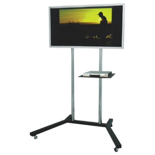 Fantastic Wellliked Silver TV Stands With Tygerclaw Mobile Tv Stand With 22 60 Fixed Tv Mount Black (Photo 31566 of 35622)