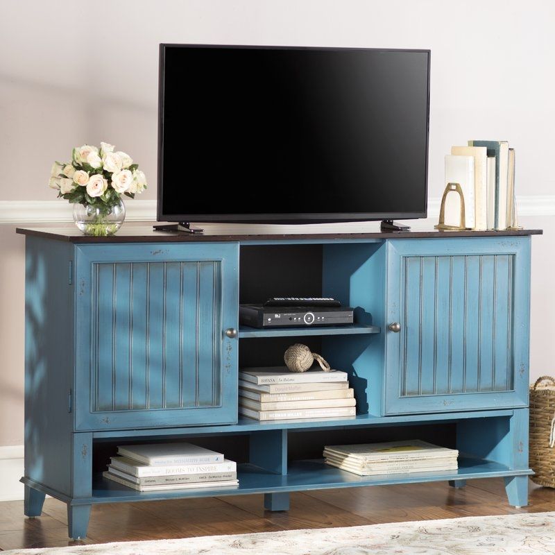 Fantastic Widely Used Blue TV Stands Pertaining To Kathy Ireland Home Martin Furniture Eclectic Deluxe 60 Tv (Photo 18451 of 35622)
