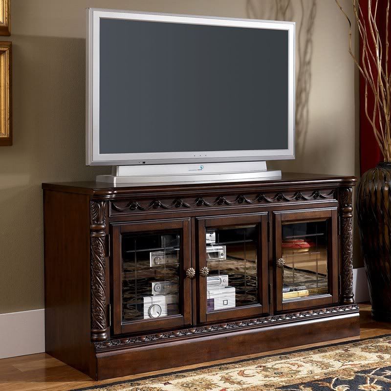 Fantastic Widely Used Cherry TV Stands Regarding Barbados 64 Traditional Dark Brown Living Room Tv Stand Console (Photo 30675 of 35622)