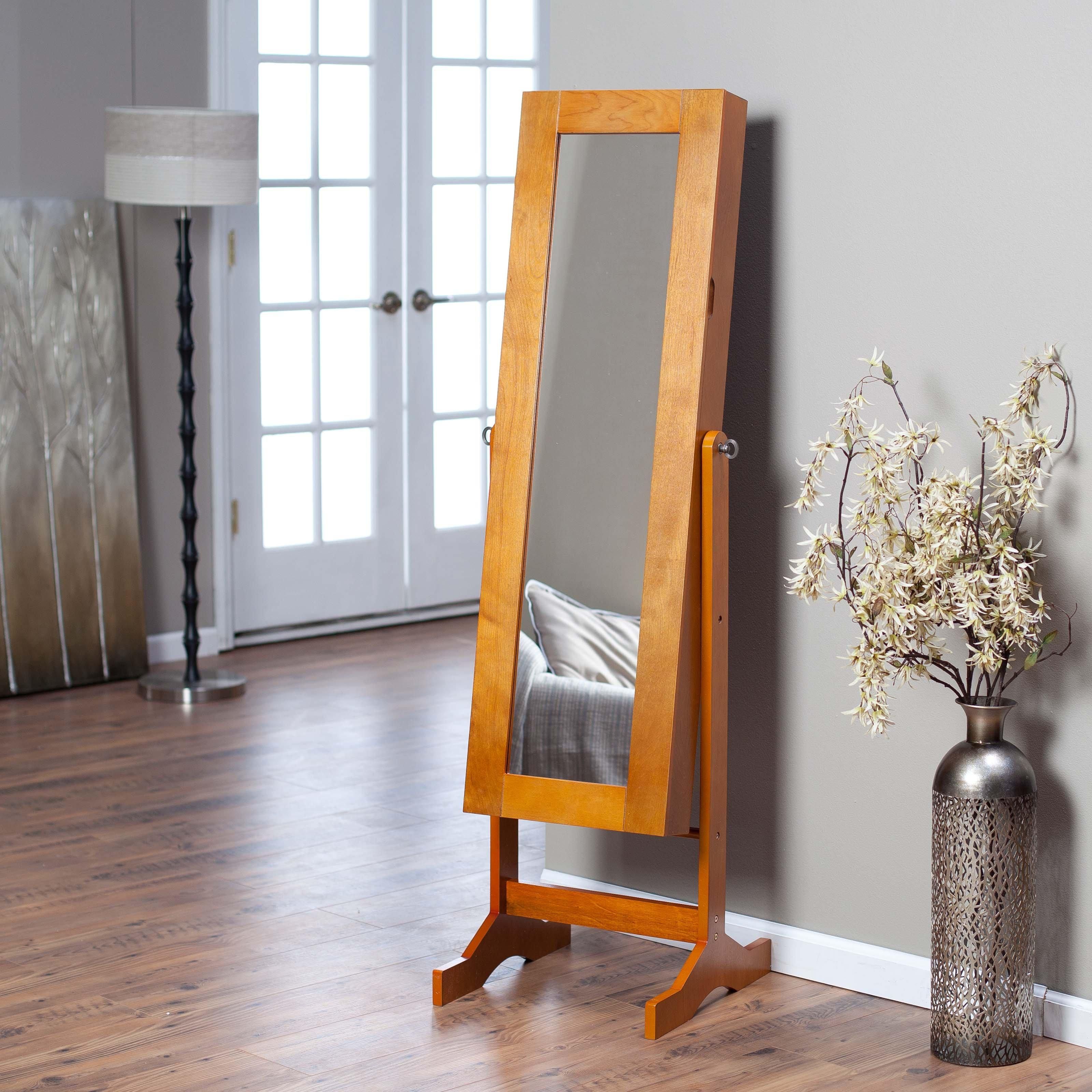 Floor Standing Mirror Jewellery Cabinet – Home Design Ideas And Pertaining To Free Standing Oak Mirror (Photo 4 of 20)