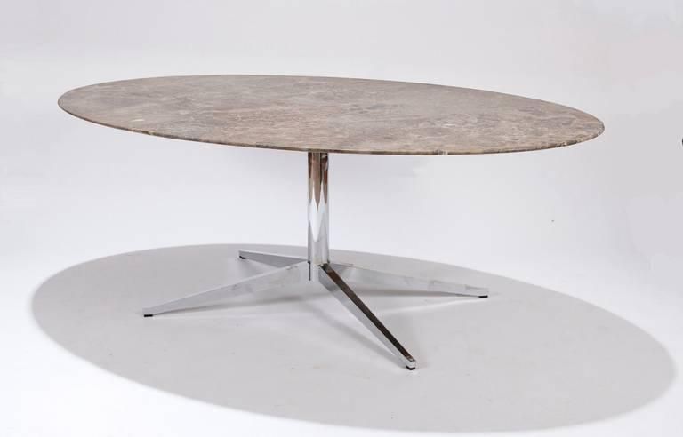 Florence Knoll Marble Top Oval Dining Table At 1Stdibs Throughout Florence Dining Tables (View 20 of 20)