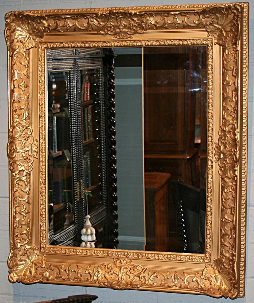 French Gilt Framed Mirror From Antiquing With Pamela On Ruby Lane Inside Gilt Edged Mirror (Photo 1 of 20)