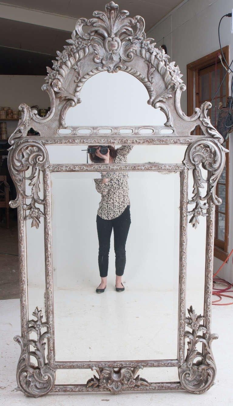 French Silver Gilt Baroque Parclouse Mirror For Sale At 1Stdibs Pertaining To French Wall Mirrors (View 14 of 20)