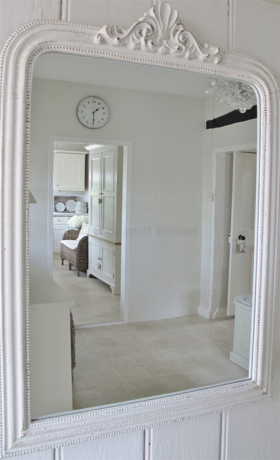 French Style Wall Mirror 37 Outstanding For French Style Dove Grey With Regard To Large White French Mirror (Photo 4 of 20)