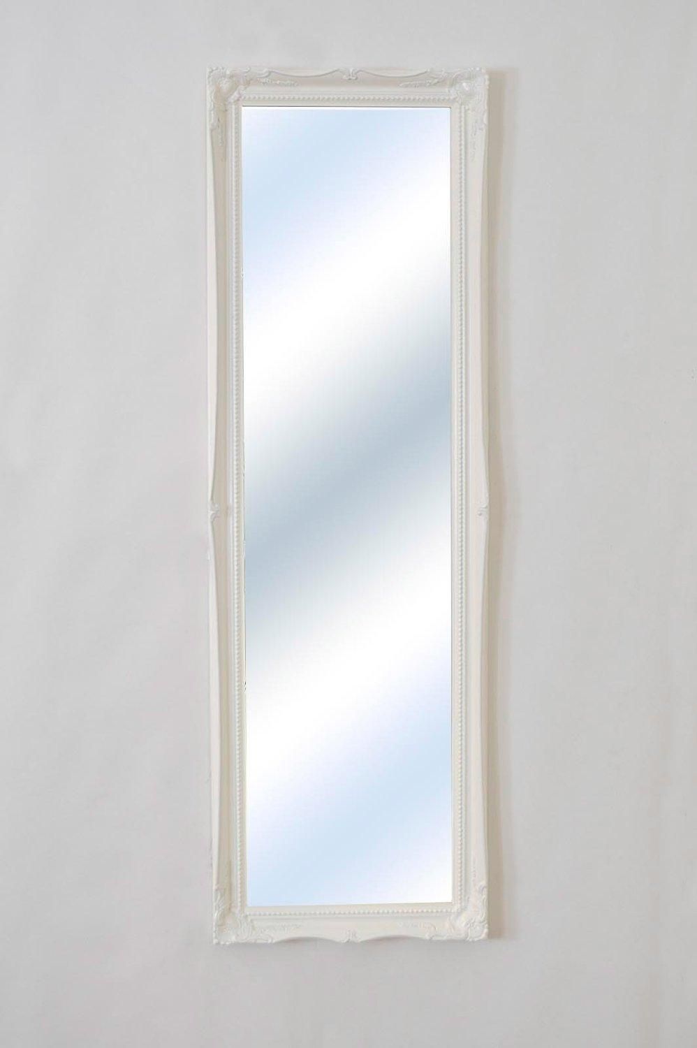 Full Length White Shabby Chic Mirror – 124.5 X 41Cm – The Shabby Pertaining To Shabby Chic Long Mirror (Photo 18 of 20)