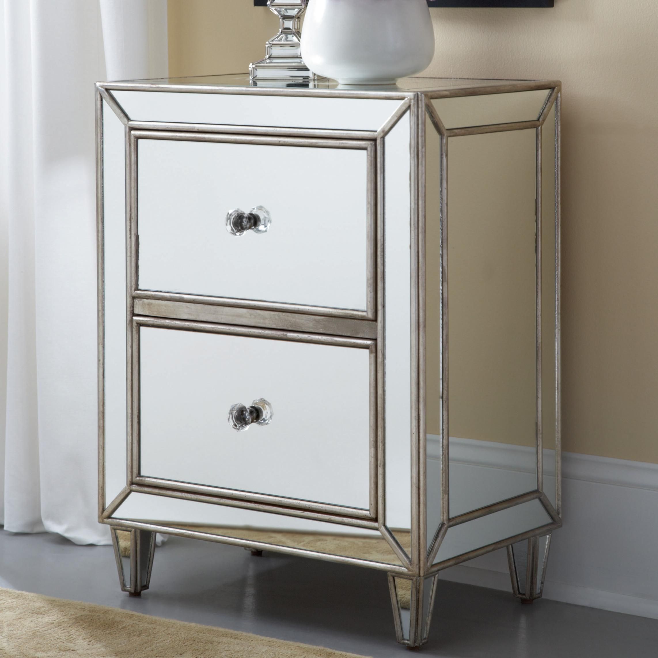 Furniture: Beautiful Mirrored Lingerie Chest For Your Bedroom Regarding Antique Mirrored Furniture (Photo 1 of 20)