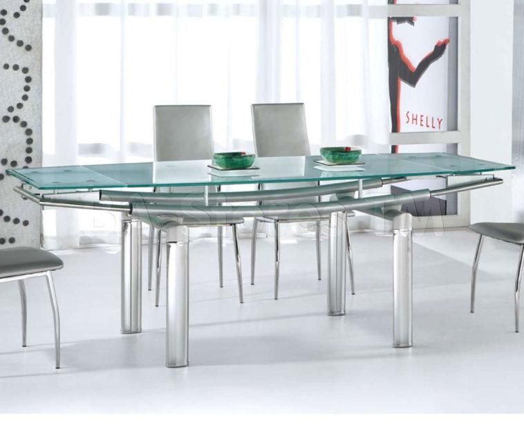 Furniture. Chrome Dining Table Bases For Rectangle Blue Glass Tops Inside Blue Glass Dining Tables (Photo 7 of 20)