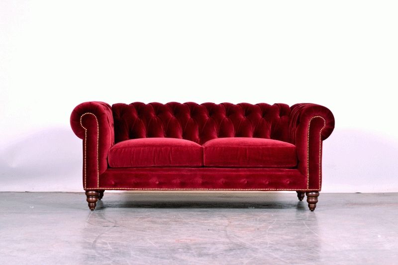 Furniture: Enchanting Chesterfield Couch For Living Room Furniture Regarding Red Chesterfield Sofas (View 10 of 20)