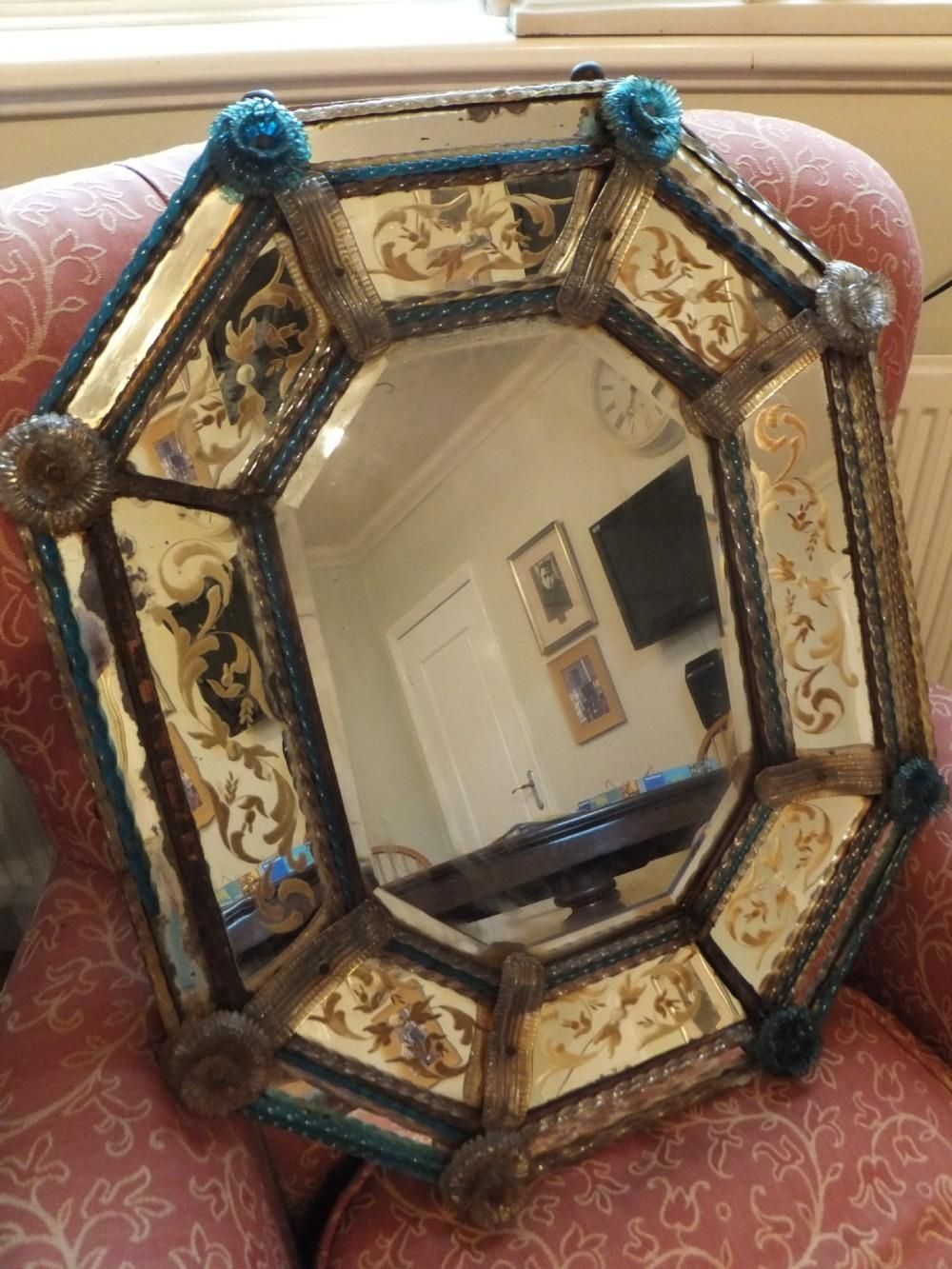 Furniture. Engaging Images Of Antique Venetian Glass Mirror As Throughout Antique Venetian Glass Mirror (Photo 17 of 20)