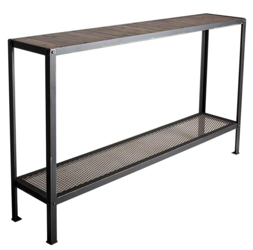 Furniture: Rectangular Wrought Iron Console Table Design – Stylish Intended For Black Wrought Iron Mirrors (View 17 of 20)