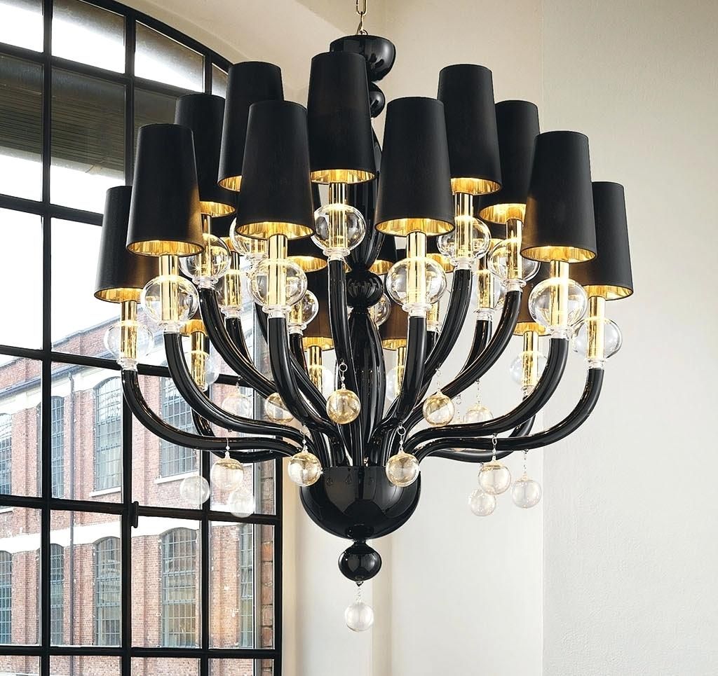 Gallery 74 Chandelier Free Shipping 8 Lights Black Glass Crystal Within Chandeliers With Black Shades (Photo 8 of 25)