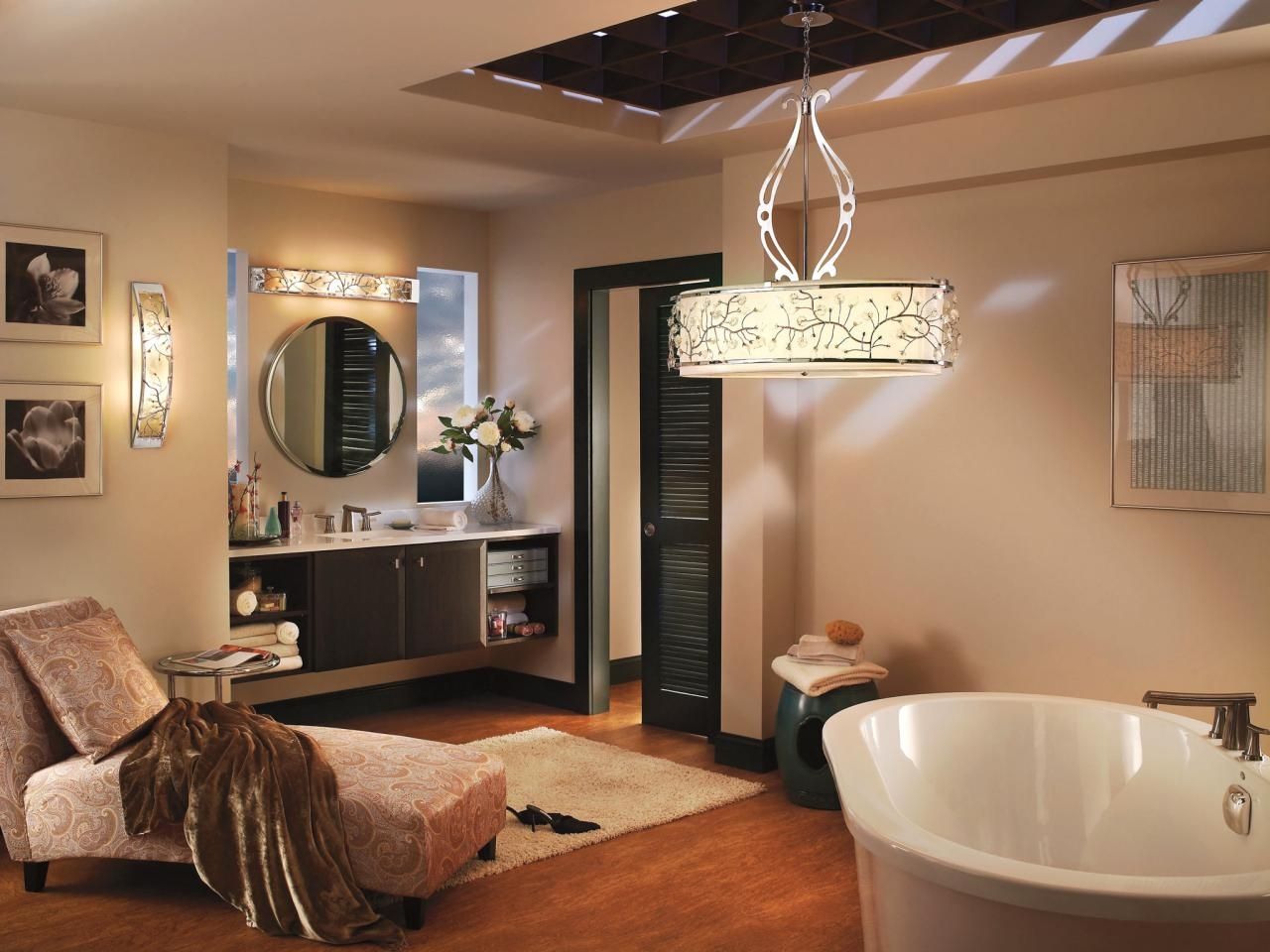 Glamorous Modern Bathroom Light Fixtures Bathroom Lights Over Throughout Modern Bathroom Chandelier Lighting (View 11 of 25)