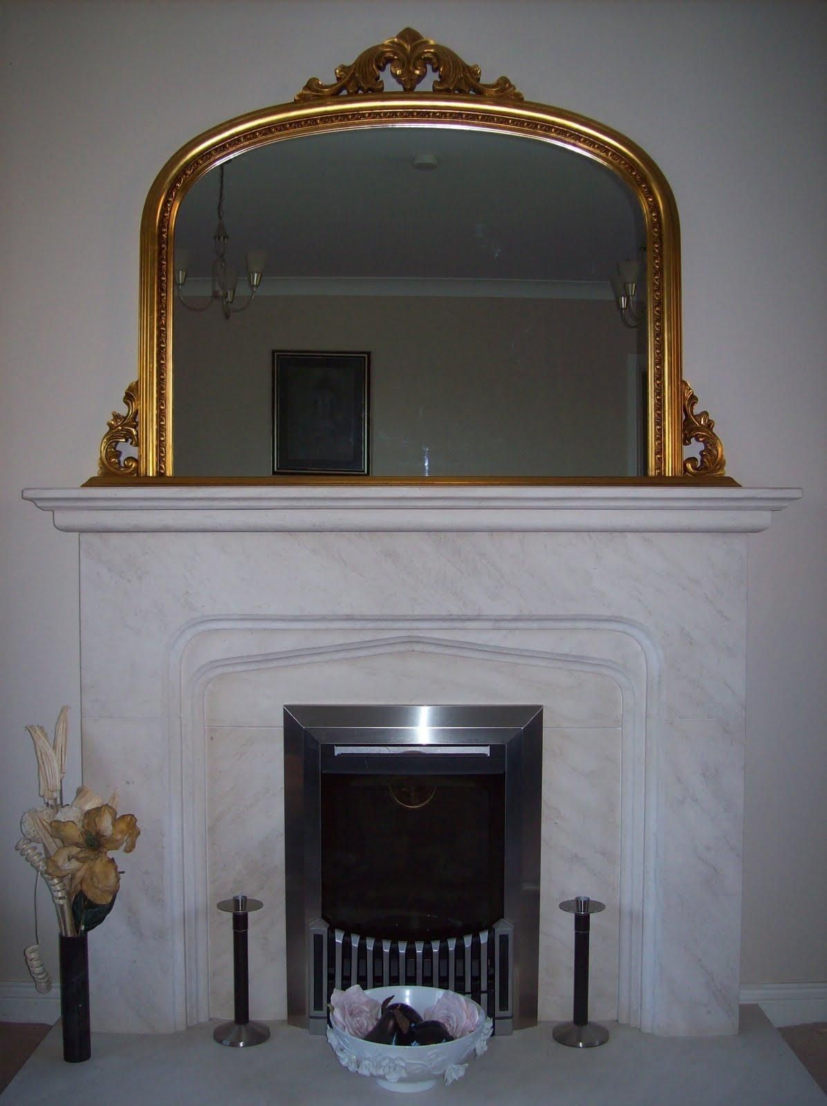Gold Ornate Overmantle Mirror Inside Vintage Overmantle Mirror (View 18 of 20)