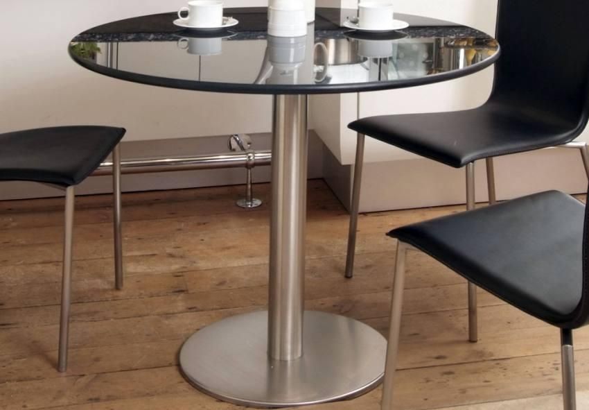 Granite Top Dining Table Uk Stone Top Dining Table Uk Stone Top Regarding Brushed Steel Dining Tables (Photo 8 of 20)