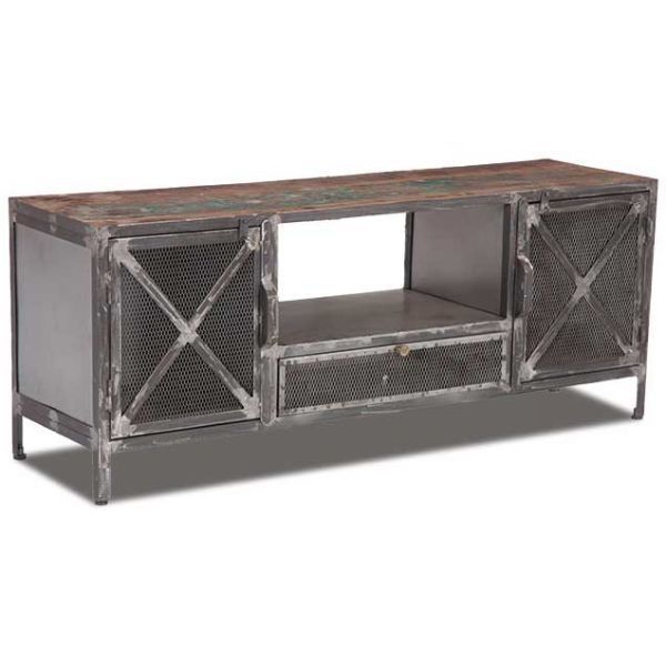 Great Common Wood And Metal TV Stands In Best 20 Industrial Tv Stand Ideas On Pinterest Industrial Media (View 49 of 50)