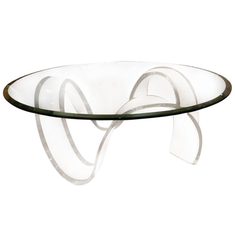 Great Elite Ava Coffee Tables Intended For Latest Alluring Round Acrylic Coffee Table Ava Modern Round Clear (Photo 25703 of 35622)
