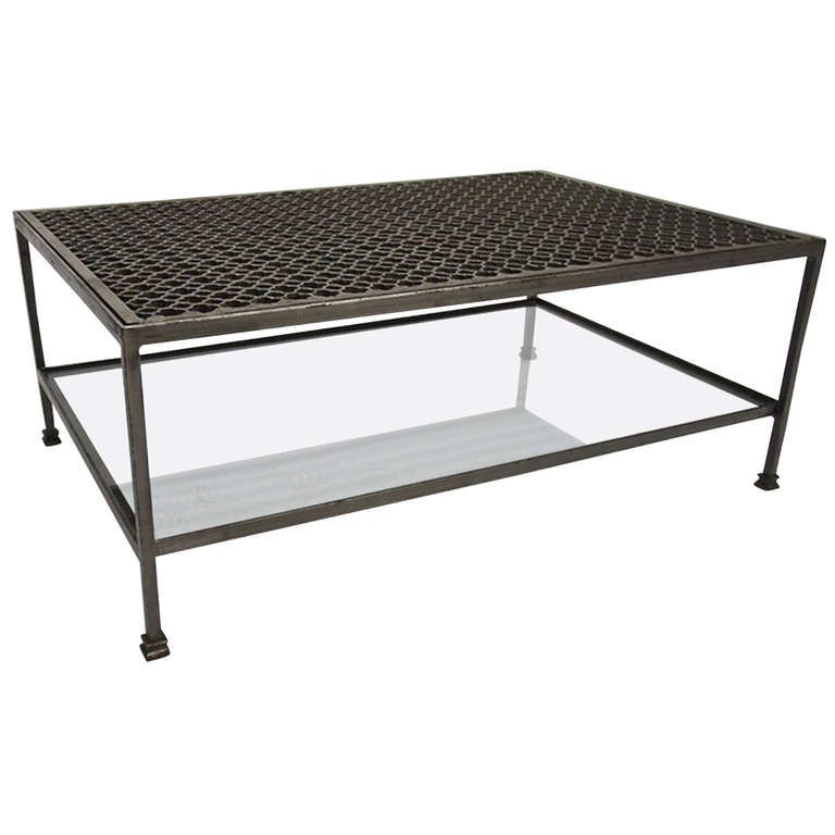 Great Famous Glass Metal Coffee Tables Pertaining To Metal And Glass Coffee Table (View 22 of 50)