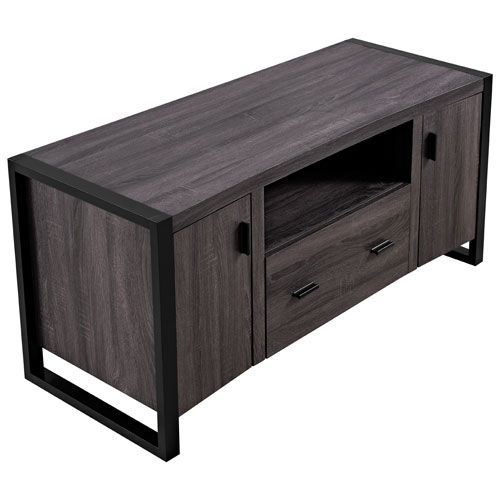 Great Famous Grey Wood TV Stands Regarding Curve 55 Tv Stand Ash Grey Tv Stands Best Buy Canada (Photo 40 of 50)