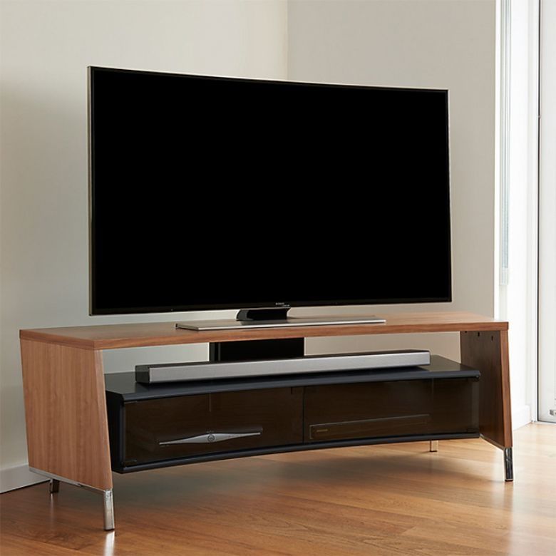 Great Fashionable Off The Wall TV Stands Pertaining To Buy Off The Wall Crv1500wal Curved Tv Stand In Walnut For Tvs Up (Photo 34 of 50)