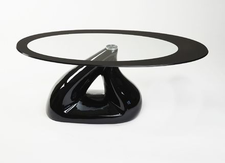 Great Fashionable Oval Black Glass Coffee Tables Intended For Oval Black Coffee Table Jerichomafjarproject (View 29 of 50)