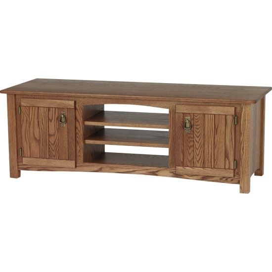 Great Fashionable Solid Oak TV Cabinets Regarding Solid Oak Mission Style Tv Stand Wcabinet 60 The Oak (View 50 of 50)