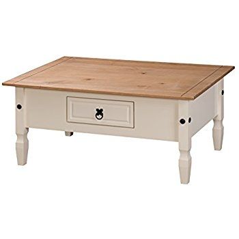 Great High Quality Cream Coffee Tables With Drawers For Cream Painted Pine Wood Coffee Table With 4 Drawers 110x60x45cm (View 6 of 50)