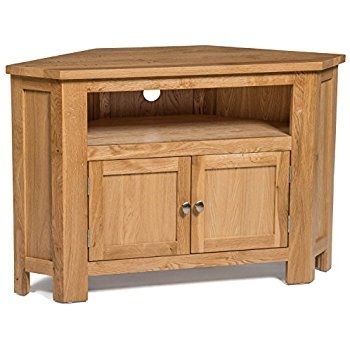Great High Quality Solid Wood Corner TV Cabinets Inside Mobel Oak Corner Television Cabinet Amazoncouk Electronics (View 41 of 50)