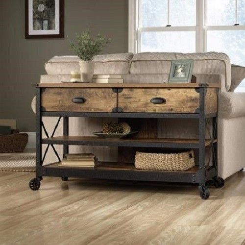 Great High Quality Wood And Metal TV Stands Intended For Rustic Tv Stand Antique Furniture Country Table Media Console Wood (Photo 24 of 50)