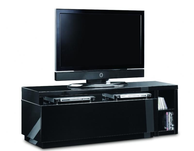 Great Latest High Gloss TV Cabinets Regarding Aina Modern High Gloss Black Designer Tv Cabinet (View 27 of 50)