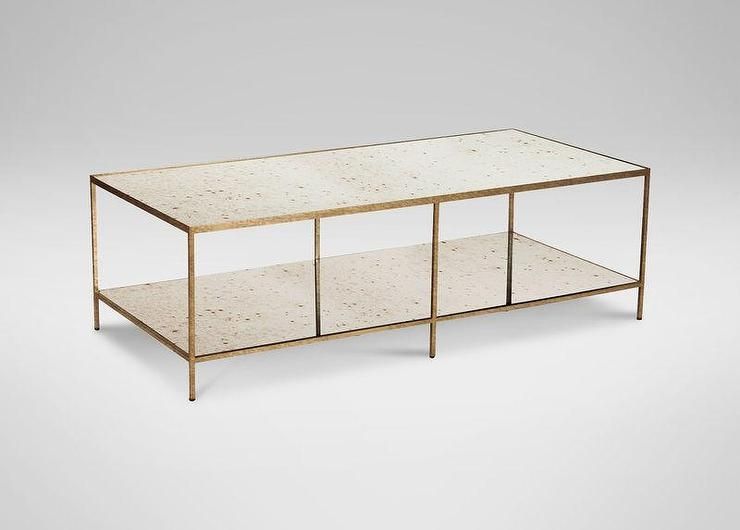 Great Latest Vintage Mirror Coffee Tables For Mirror Gold Shelf Coffee Table (Photo 23 of 40)