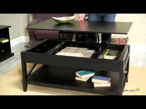 Great New Lift Up Top Coffee Tables Regarding Belham Living Hampton Lift Top Coffee Table Black Youtube (View 29 of 40)