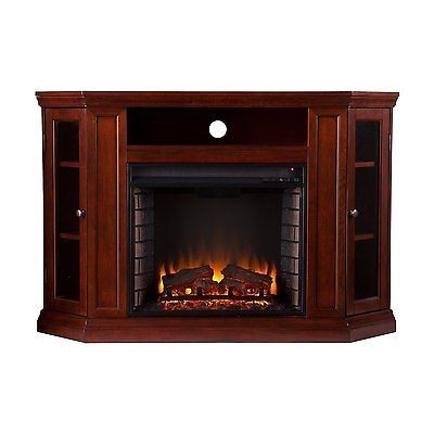 Great Popular Cherry Wood TV Stands With Regard To Tv Stand Media Console Cherry Wood Electric Fireplace Cabinets (View 15 of 50)