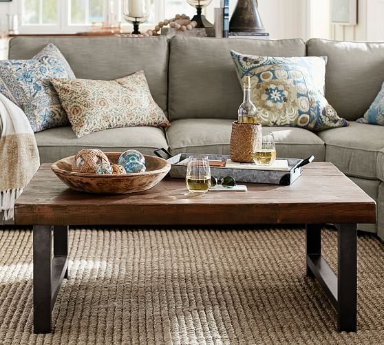 Great Popular Griffin Coffee Tables With Regard To Griffin Reclaimed Wood Coffee Table Pottery Barn (View 1 of 50)