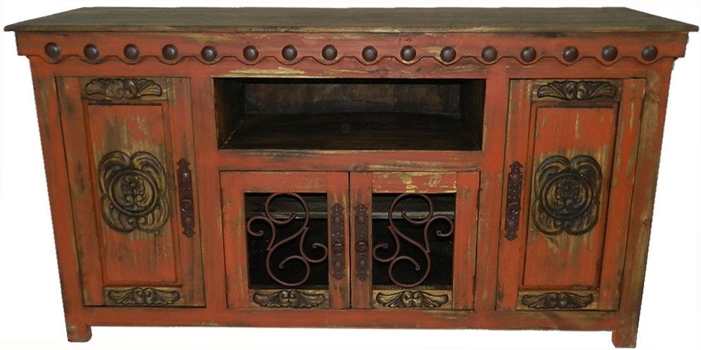Great Preferred Rustic Furniture TV Stands For Antique Red Rustic Tv Stand Antique Red Tv Stand Red Tv Console (View 4 of 50)