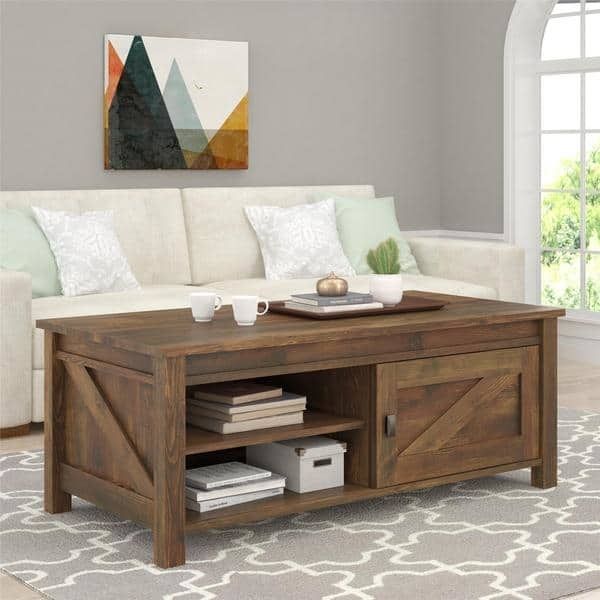 Great Premium Pine Coffee Tables With Storage Intended For Ameriwood Home Farmington Century Barn Pine Coffee Table Free (Photo 25291 of 35622)
