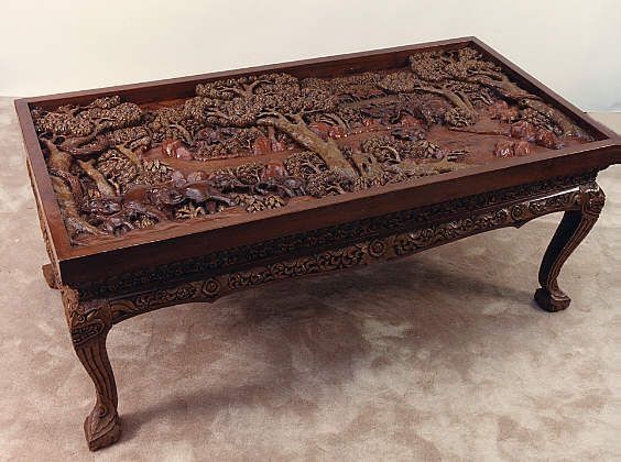 Great Top Elephant Coffee Tables With Glass Top With Regard To Living Room Top Antique Hand Carved Chinese Coffee Table Regarding (View 39 of 40)