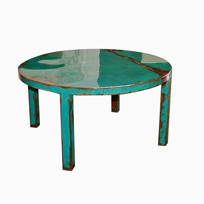Great Unique Art Coffee Tables Inside Hand Made Custom Round Metal Coffee Table Art With Beautiful (View 31 of 50)