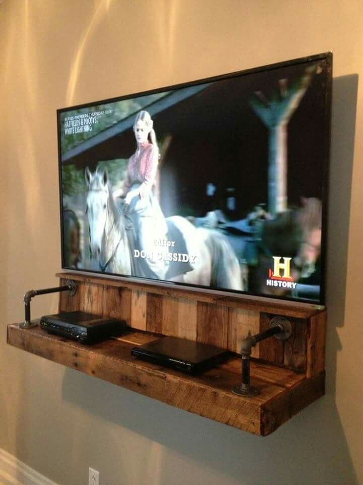 Great Variety Of Single Shelf TV Stands In Best 25 Pallet Tv Stands Ideas Only On Pinterest Rustic Tv (View 25 of 50)