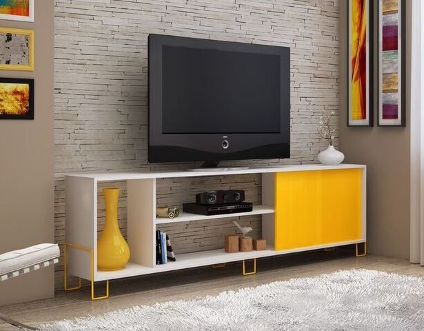 Great Variety Of Yellow TV Stands Inside Accentuations Manhattan Comfort 9amc128 Nacka Tv Stand 10 (Photo 39 of 50)
