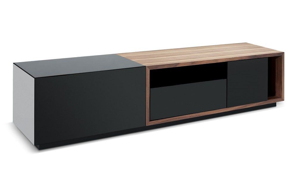 Great Wellknown Contemporary Modern TV Stands Inside Jm Furniture Tv Stand 047 In Black High Gloss Walnut Beyond (View 42 of 50)